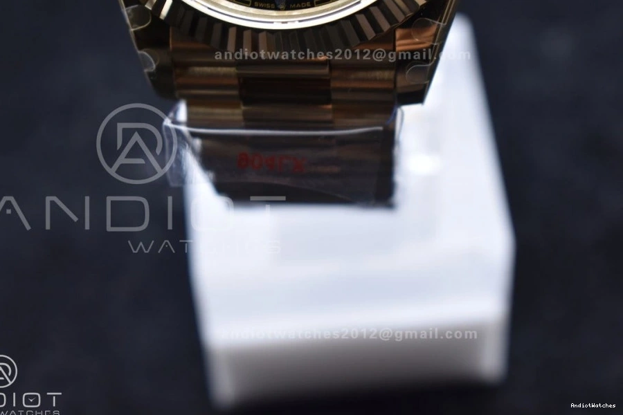 A2836 DayDate Tungsten Bracelet GMF Original 701 V RG President On Steel 904L Black Markers Weighted 40 with Dial Crystal 1220